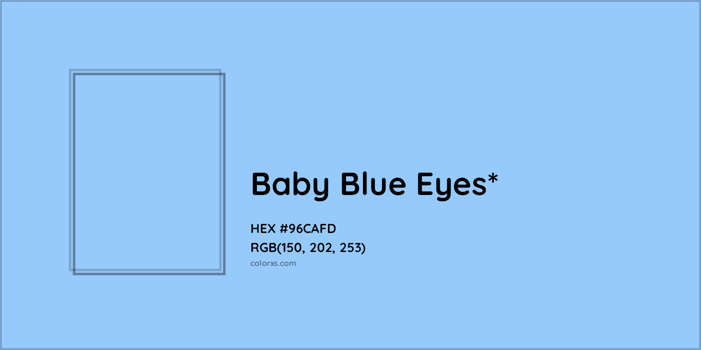 HEX #96CAFD Color Name, Color Code, Palettes, Similar Paints, Images