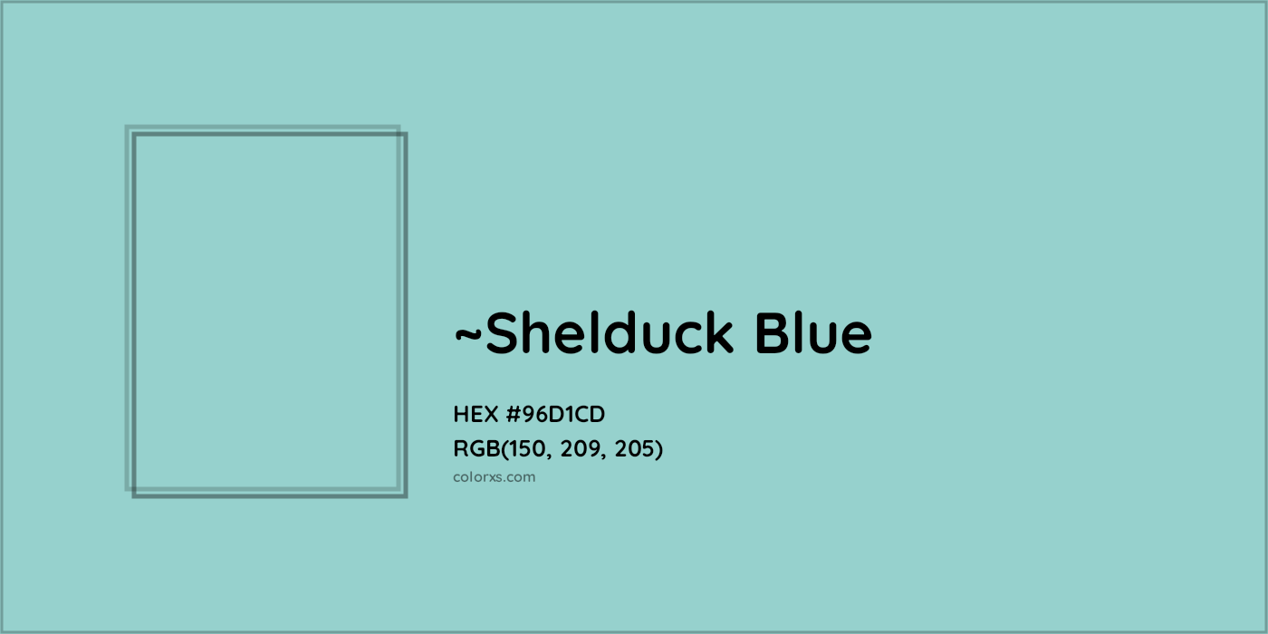 HEX #96D1CD Color Name, Color Code, Palettes, Similar Paints, Images
