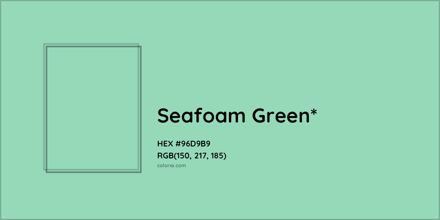 HEX #96D9B9 Color Name, Color Code, Palettes, Similar Paints, Images