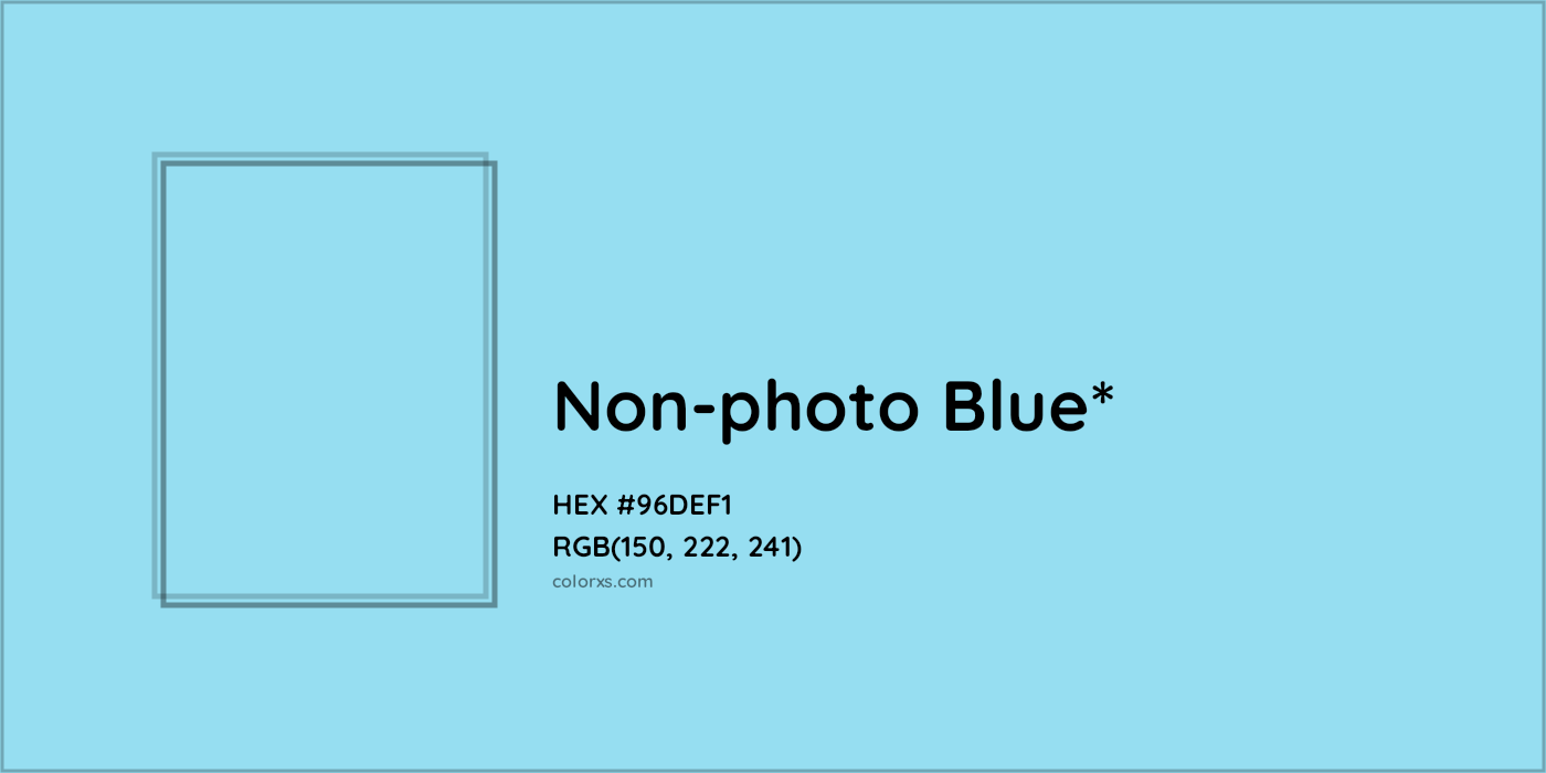HEX #96DEF1 Color Name, Color Code, Palettes, Similar Paints, Images