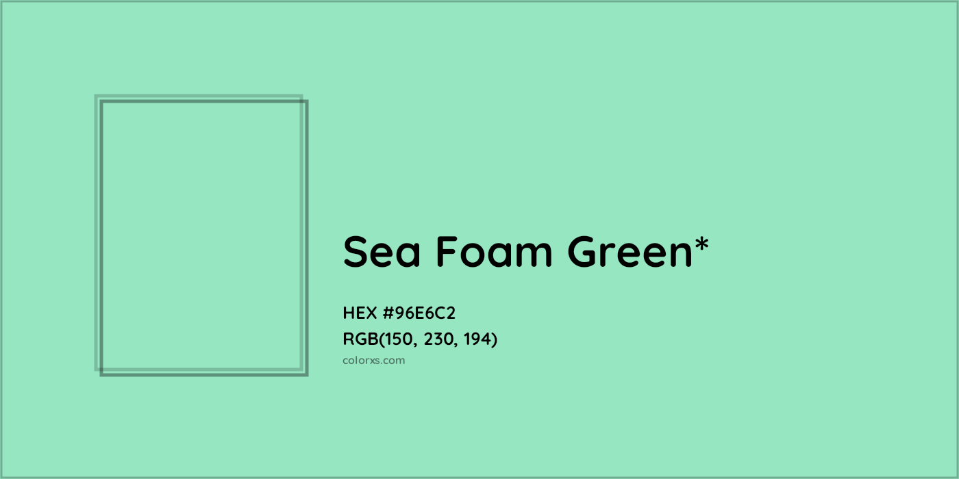 HEX #96E6C2 Color Name, Color Code, Palettes, Similar Paints, Images