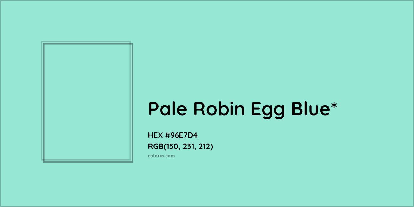 HEX #96E7D4 Color Name, Color Code, Palettes, Similar Paints, Images