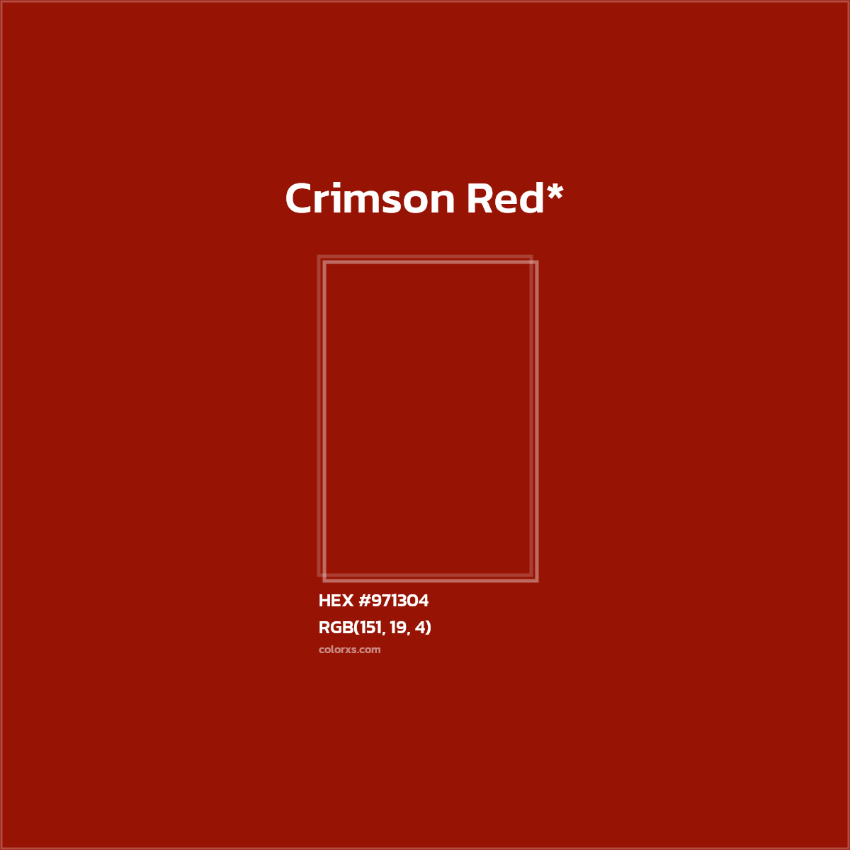 #971304 hex color. RGB, RYB, CMYK, HSL, HSV codes and color conversions. Matching color names, palettes, paints.