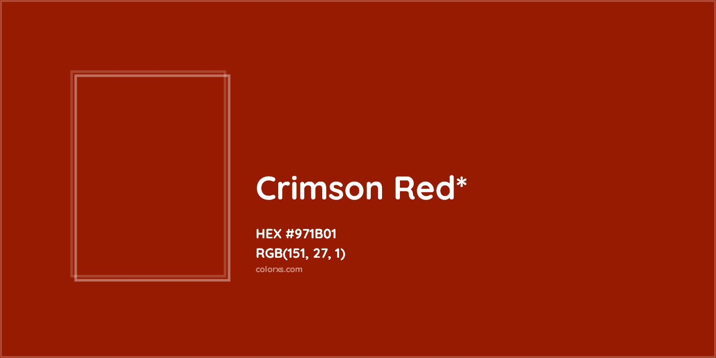 HEX #971B01 Color Name, Color Code, Palettes, Similar Paints, Images