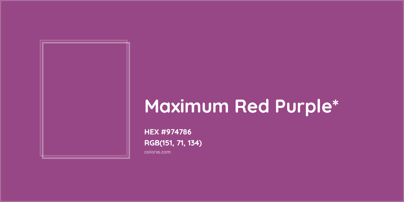 HEX #974786 Color Name, Color Code, Palettes, Similar Paints, Images