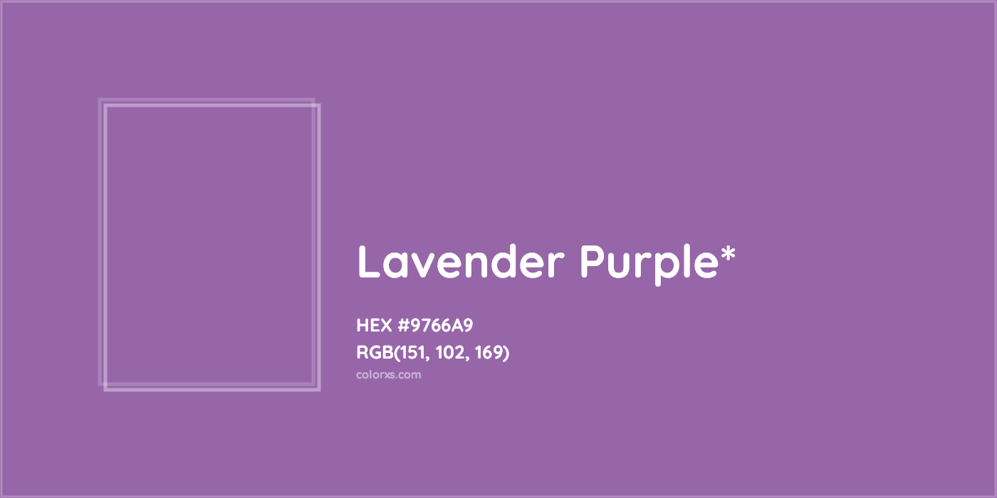 HEX #9766A9 Color Name, Color Code, Palettes, Similar Paints, Images