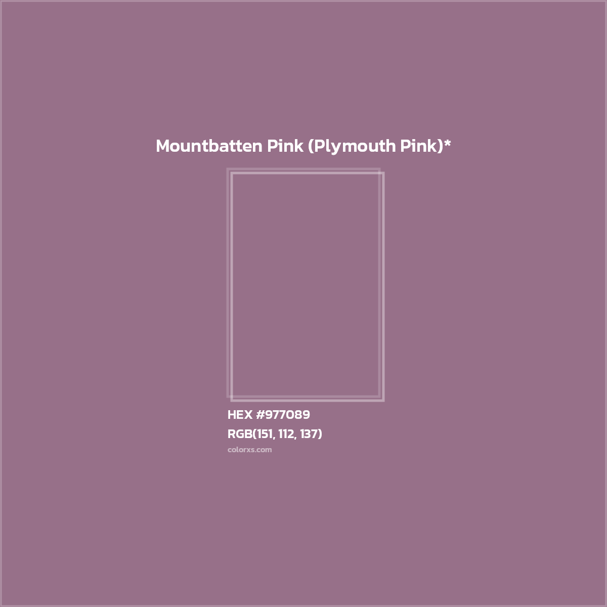 HEX #977089 Color Name, Color Code, Palettes, Similar Paints, Images