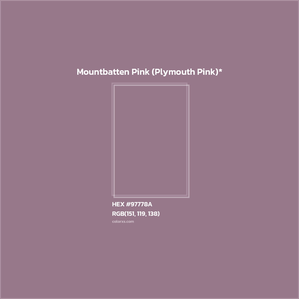 HEX #97778A Color Name, Color Code, Palettes, Similar Paints, Images