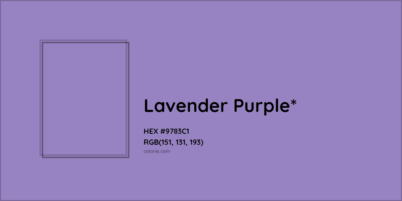HEX #9783C1 Color Name, Color Code, Palettes, Similar Paints, Images