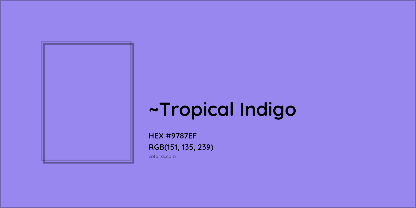 HEX #9787EF Color Name, Color Code, Palettes, Similar Paints, Images