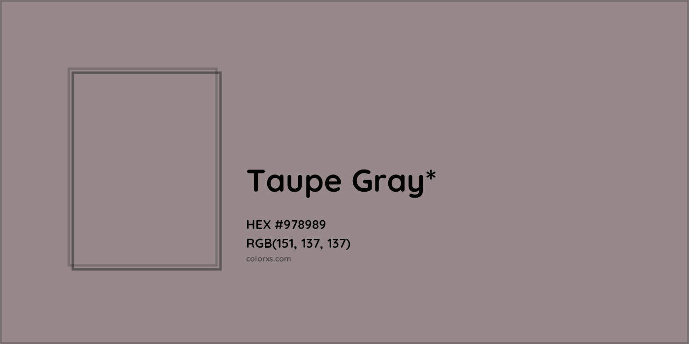 HEX #978989 Color Name, Color Code, Palettes, Similar Paints, Images