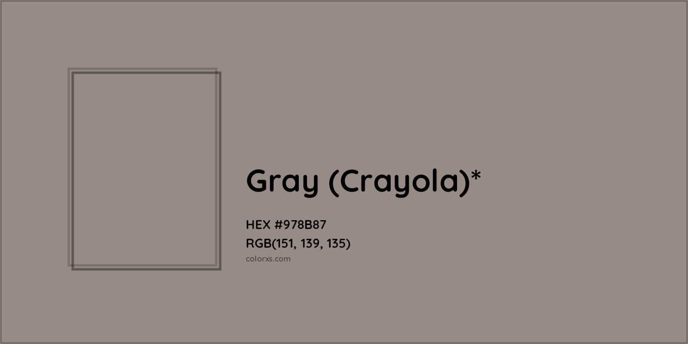 HEX #978B87 Color Name, Color Code, Palettes, Similar Paints, Images
