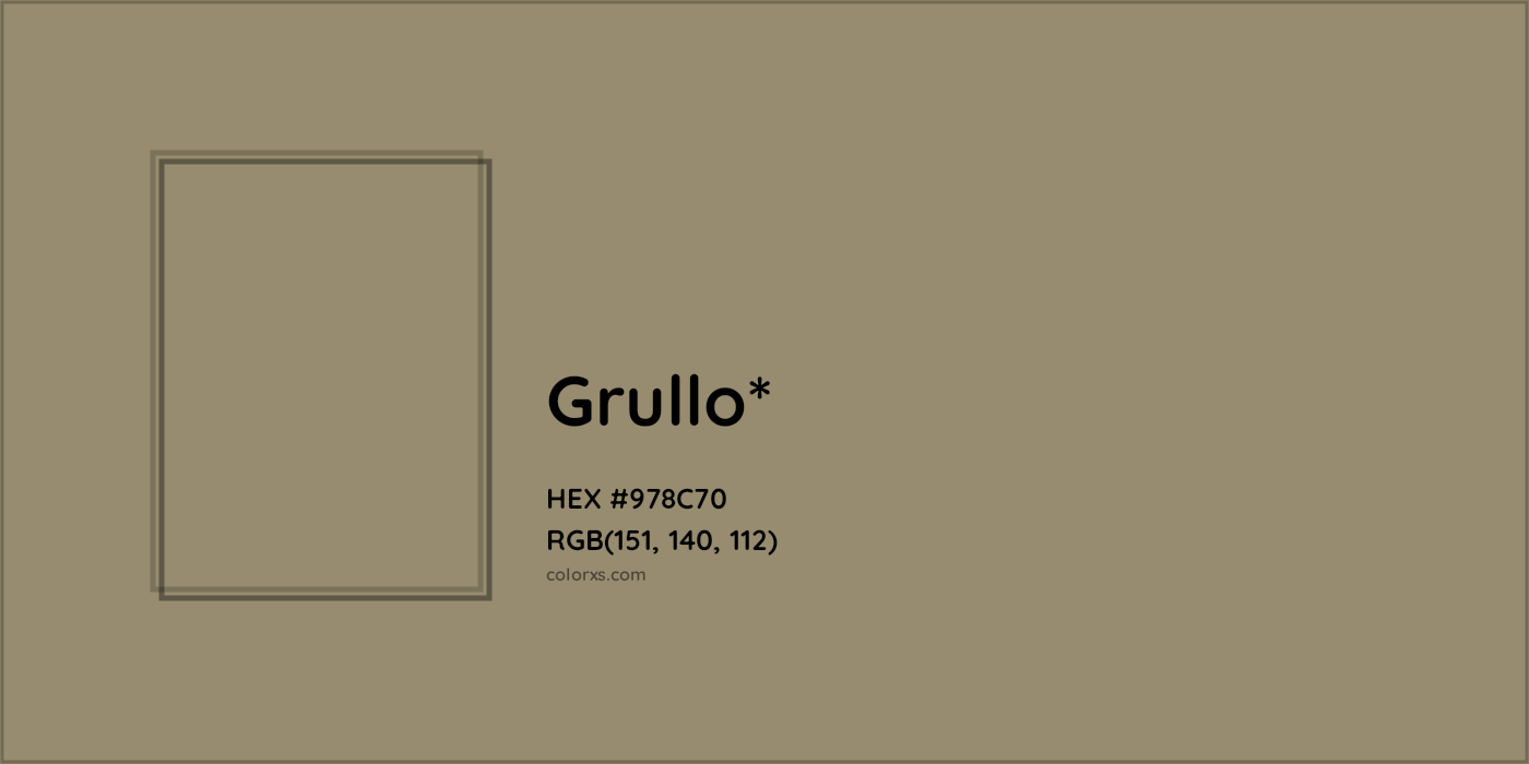 HEX #978C70 Color Name, Color Code, Palettes, Similar Paints, Images