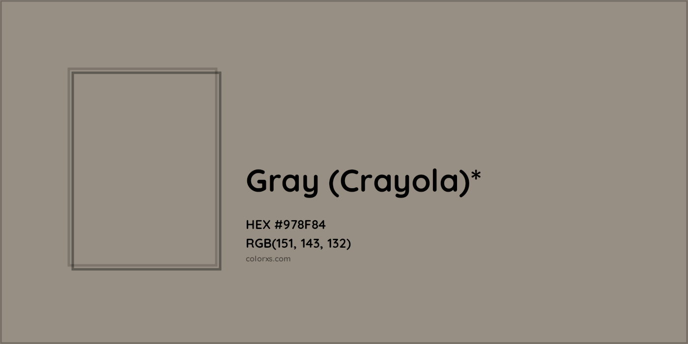 HEX #978F84 Color Name, Color Code, Palettes, Similar Paints, Images