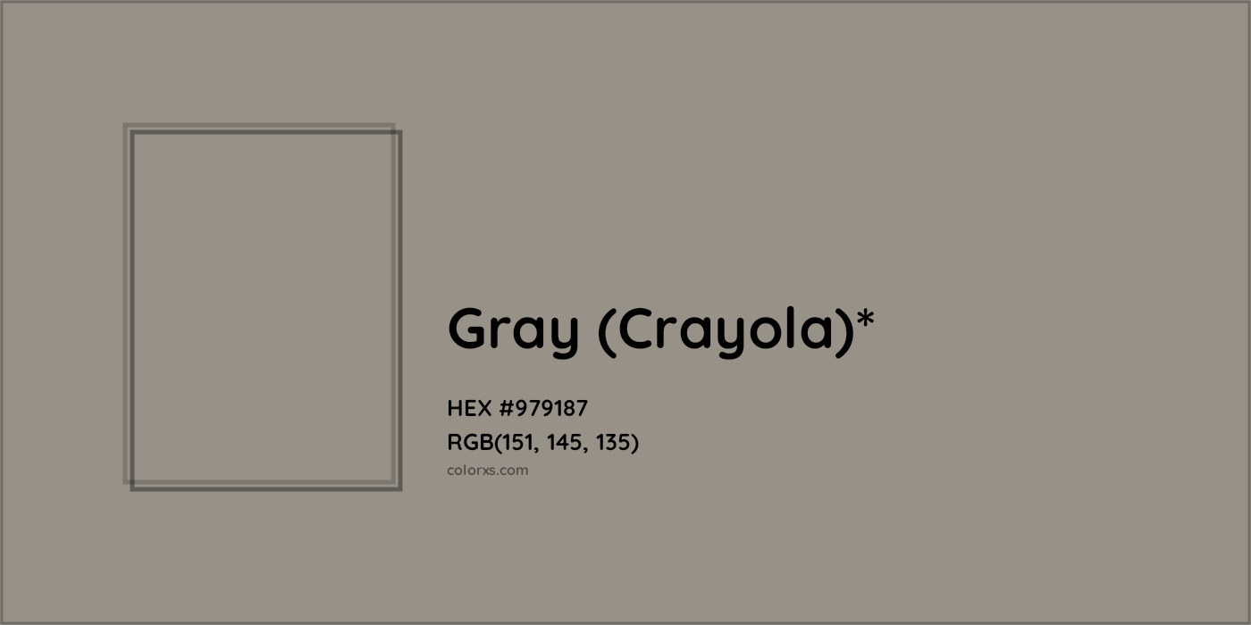 HEX #979187 Color Name, Color Code, Palettes, Similar Paints, Images