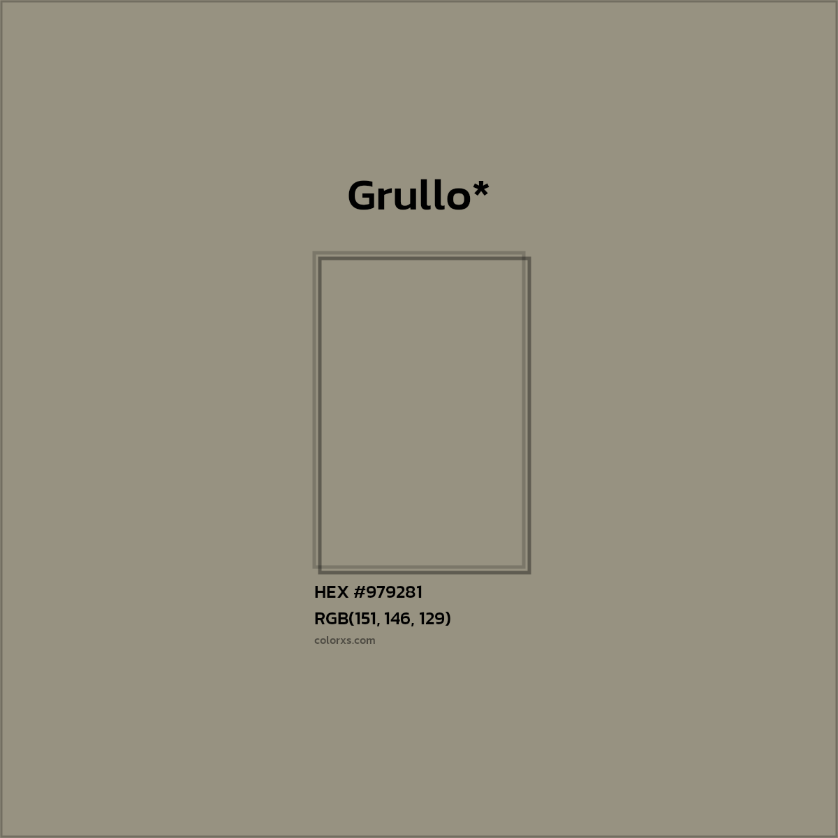 HEX #979281 Color Name, Color Code, Palettes, Similar Paints, Images