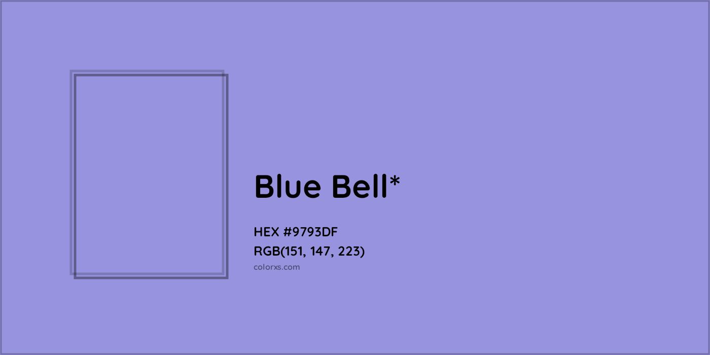 HEX #9793DF Color Name, Color Code, Palettes, Similar Paints, Images