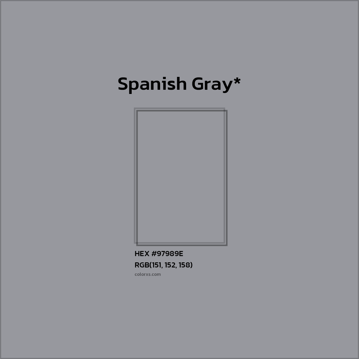 HEX #97989E Color Name, Color Code, Palettes, Similar Paints, Images