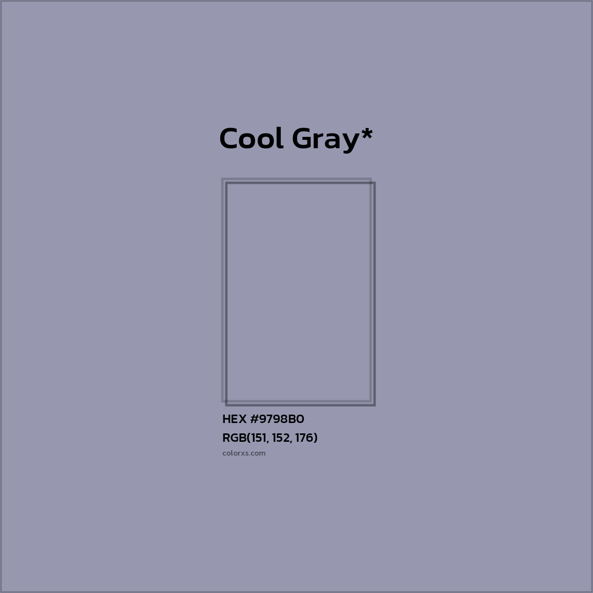 HEX #9798B0 Color Name, Color Code, Palettes, Similar Paints, Images