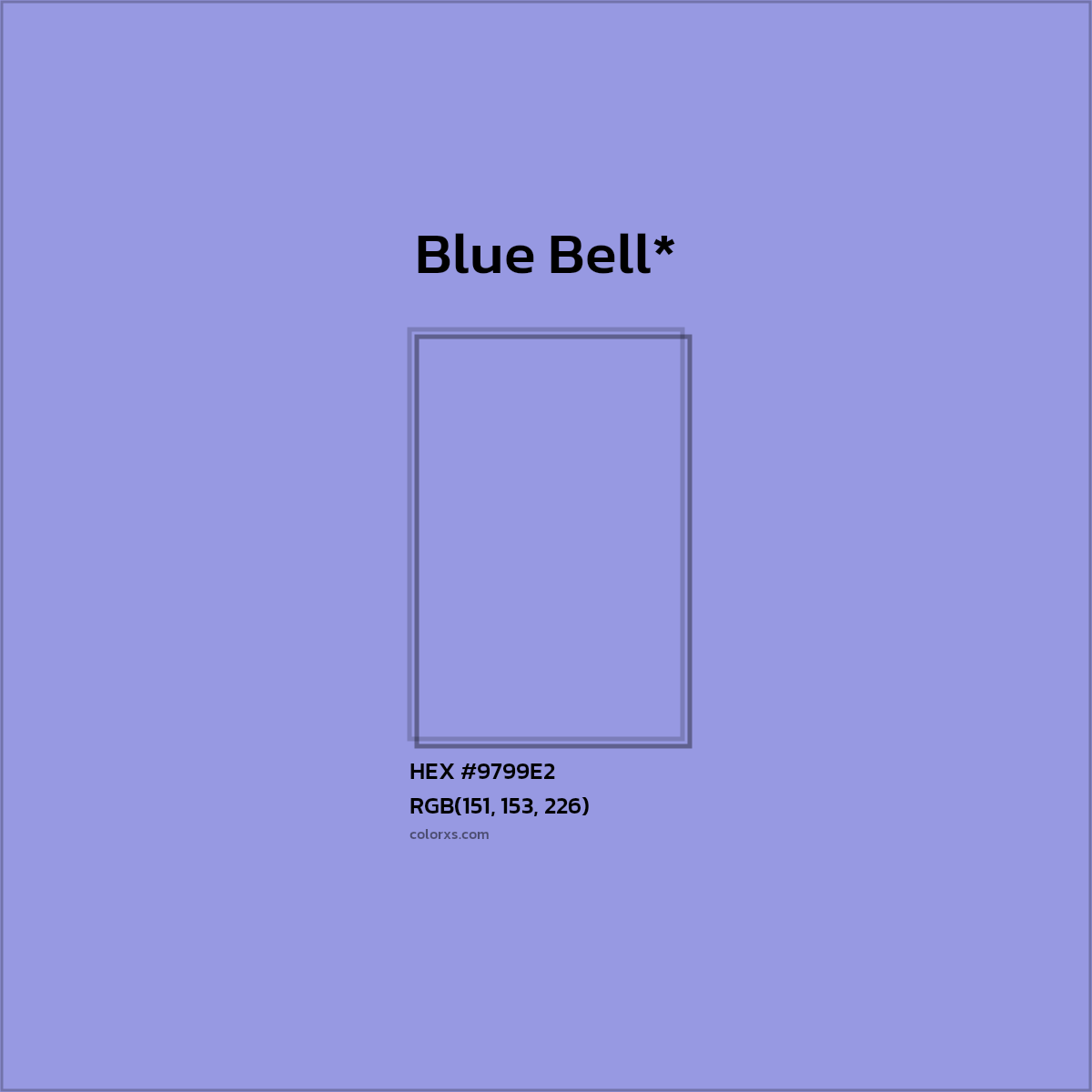 HEX #9799E2 Color Name, Color Code, Palettes, Similar Paints, Images