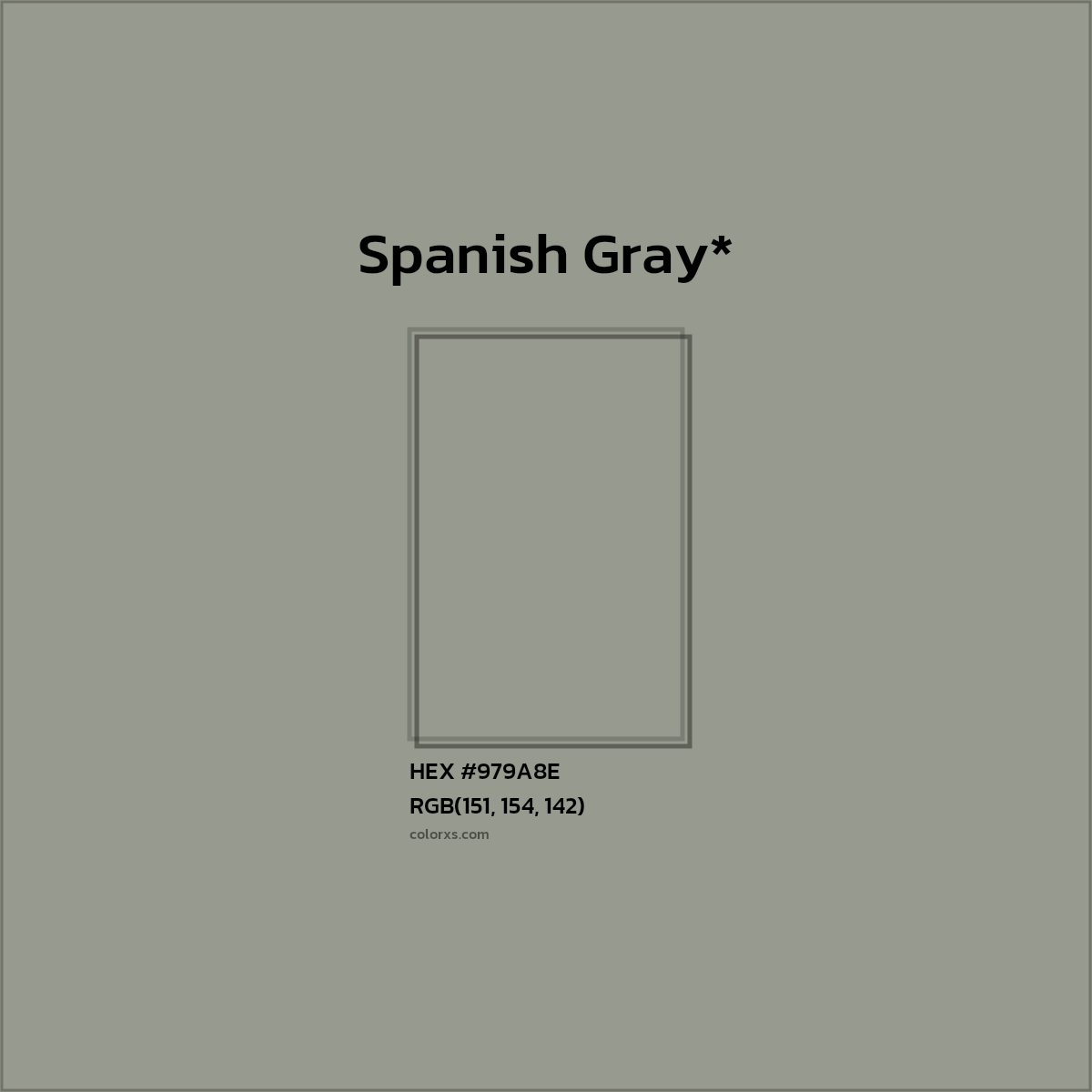 HEX #979A8E Color Name, Color Code, Palettes, Similar Paints, Images