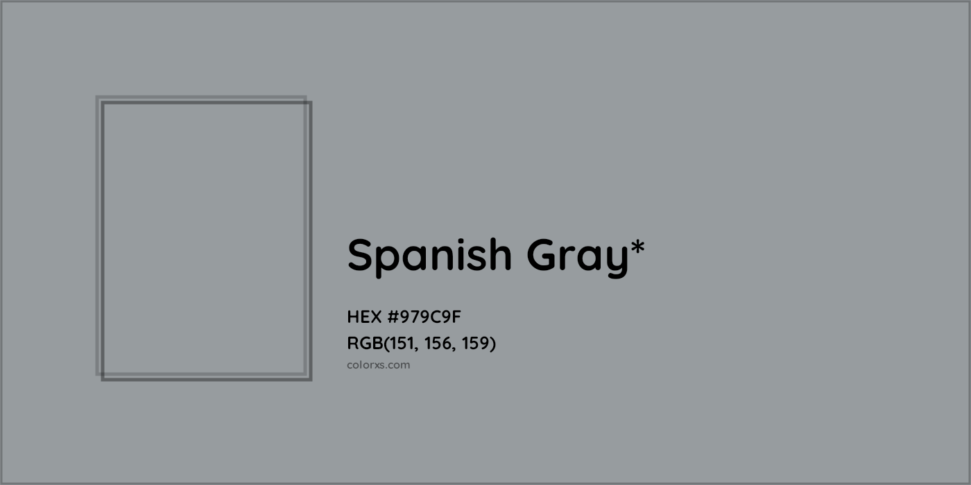 HEX #979C9F Color Name, Color Code, Palettes, Similar Paints, Images
