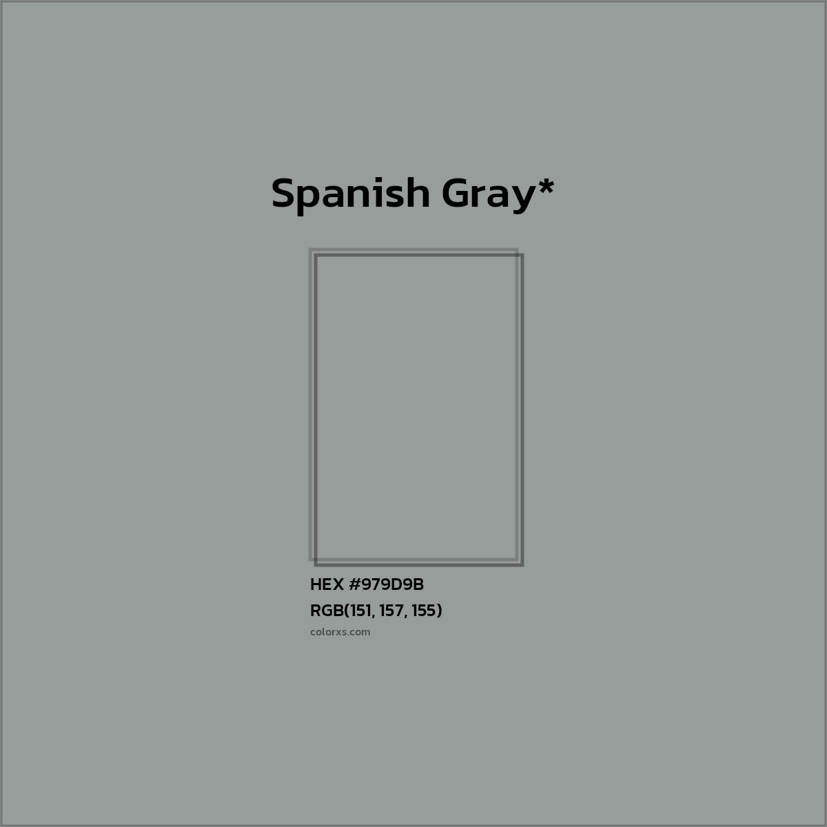 HEX #979D9B Color Name, Color Code, Palettes, Similar Paints, Images
