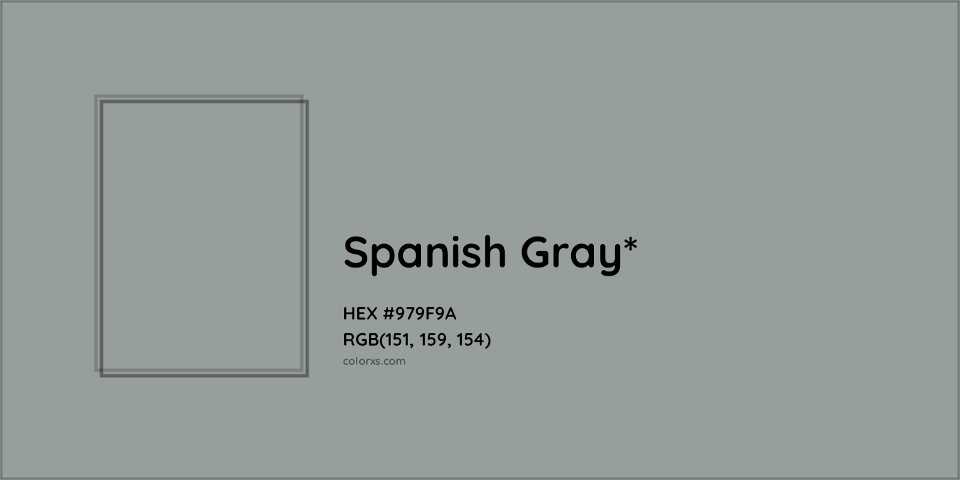 HEX #979F9A Color Name, Color Code, Palettes, Similar Paints, Images