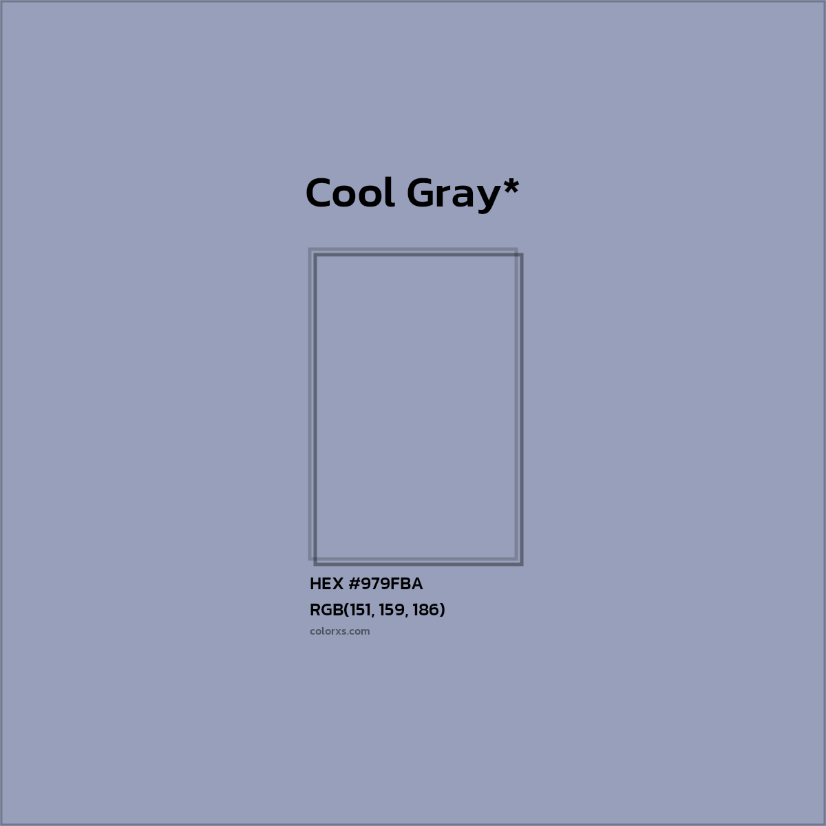 HEX #979FBA Color Name, Color Code, Palettes, Similar Paints, Images