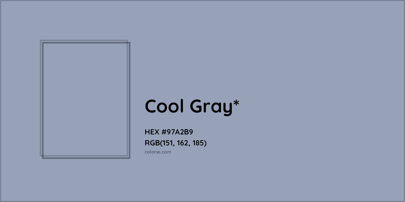 HEX #97A2B9 Color Name, Color Code, Palettes, Similar Paints, Images