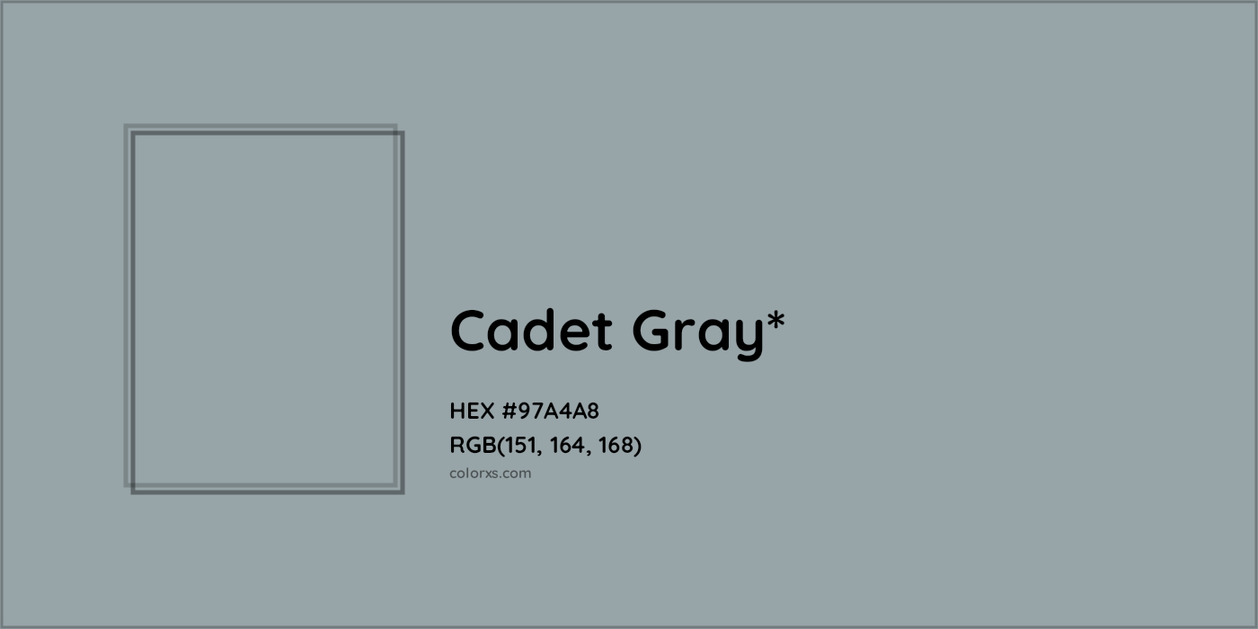 HEX #97A4A8 Color Name, Color Code, Palettes, Similar Paints, Images