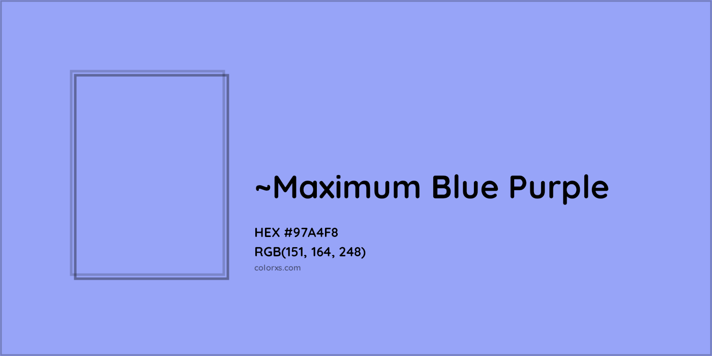 HEX #97A4F8 Color Name, Color Code, Palettes, Similar Paints, Images