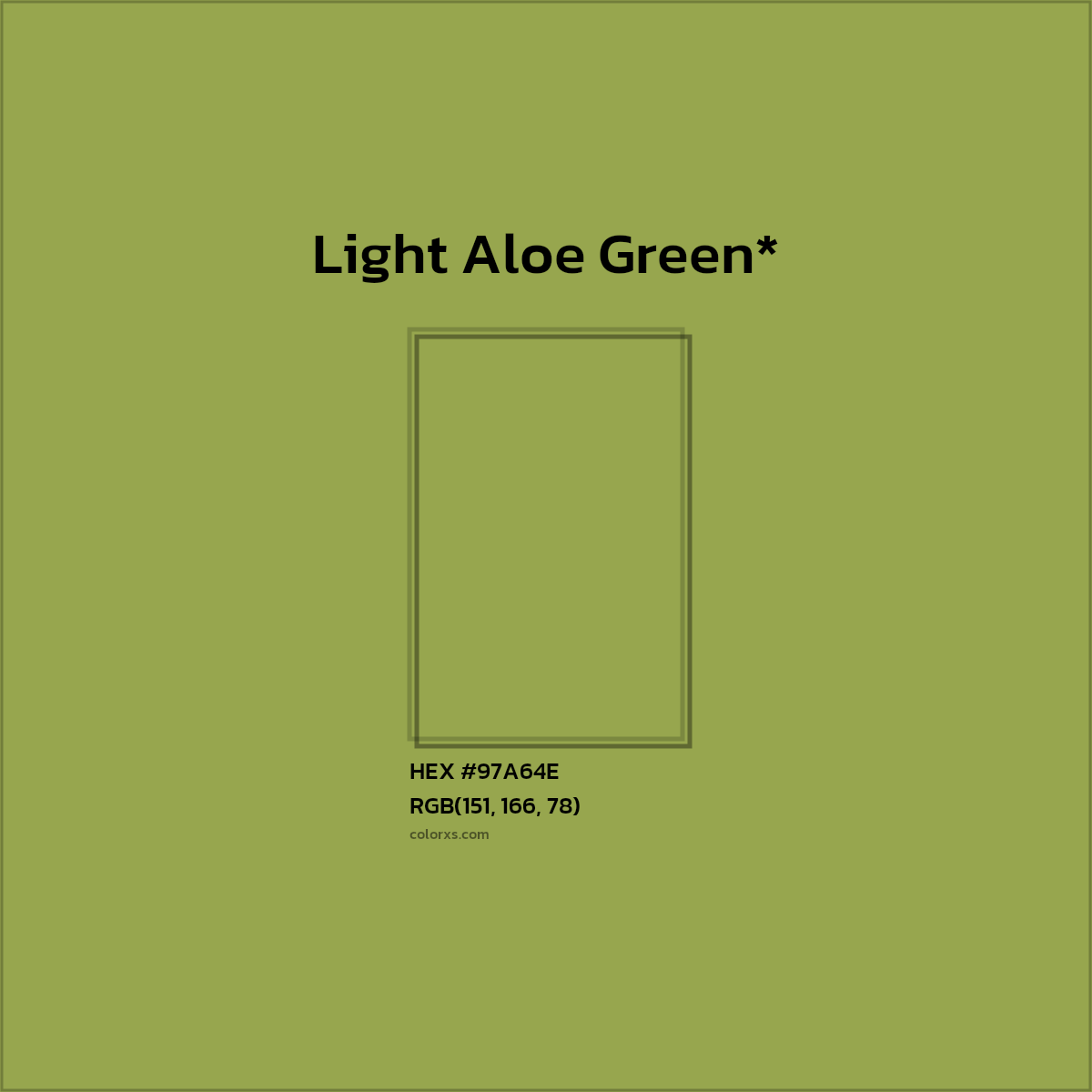 HEX #97A64E Color Name, Color Code, Palettes, Similar Paints, Images