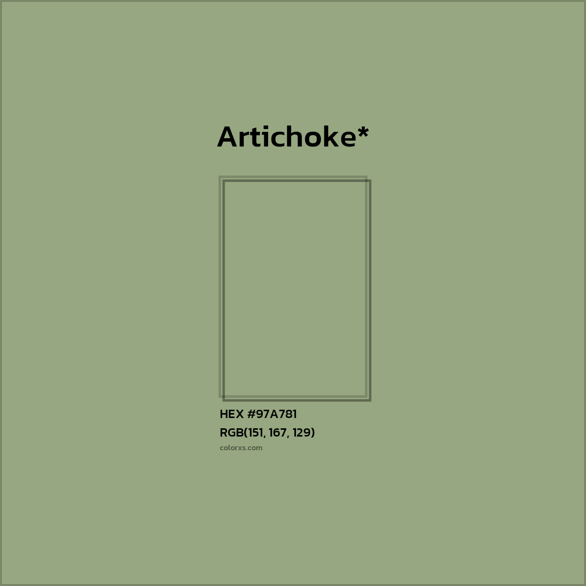 HEX #97A781 Color Name, Color Code, Palettes, Similar Paints, Images