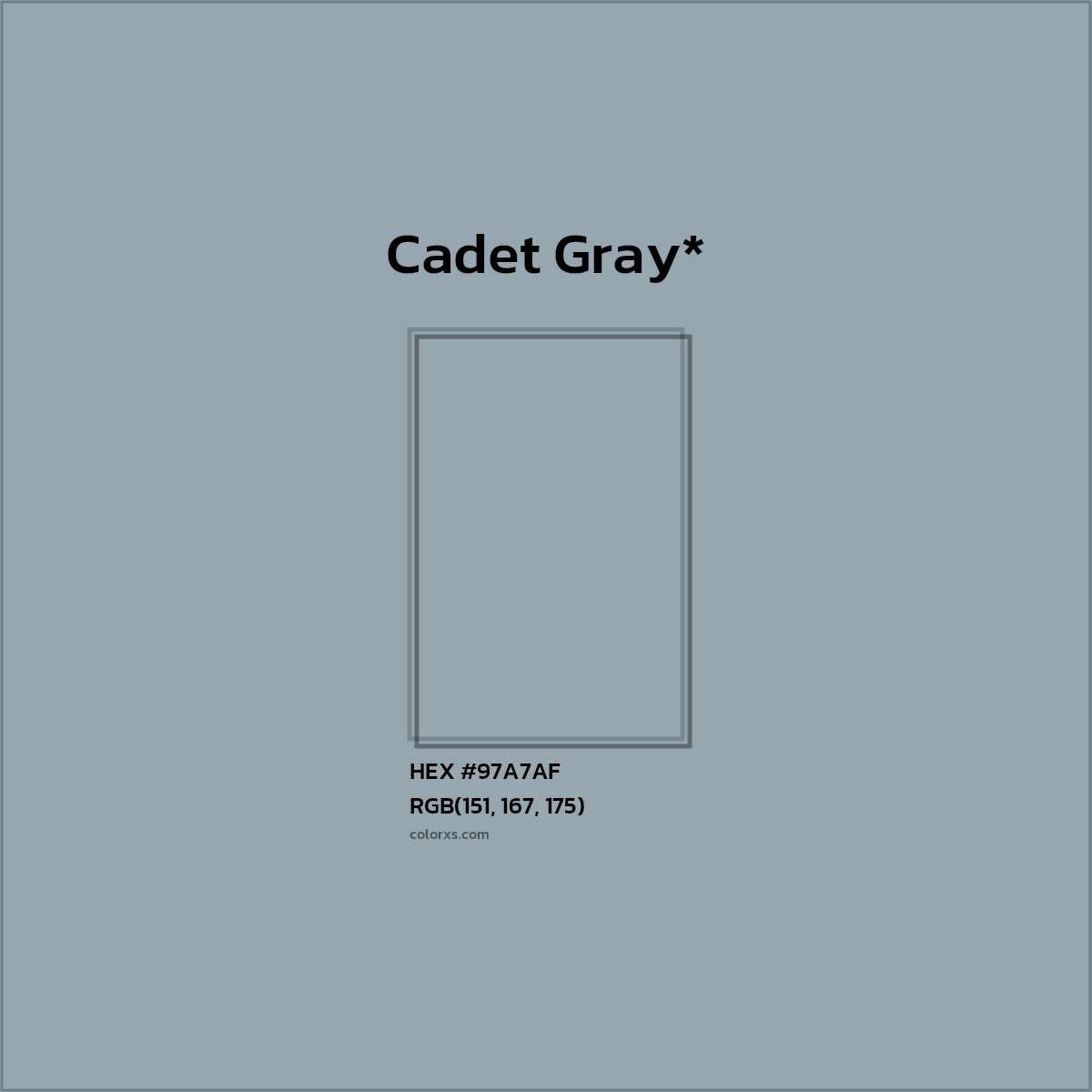 HEX #97A7AF Color Name, Color Code, Palettes, Similar Paints, Images