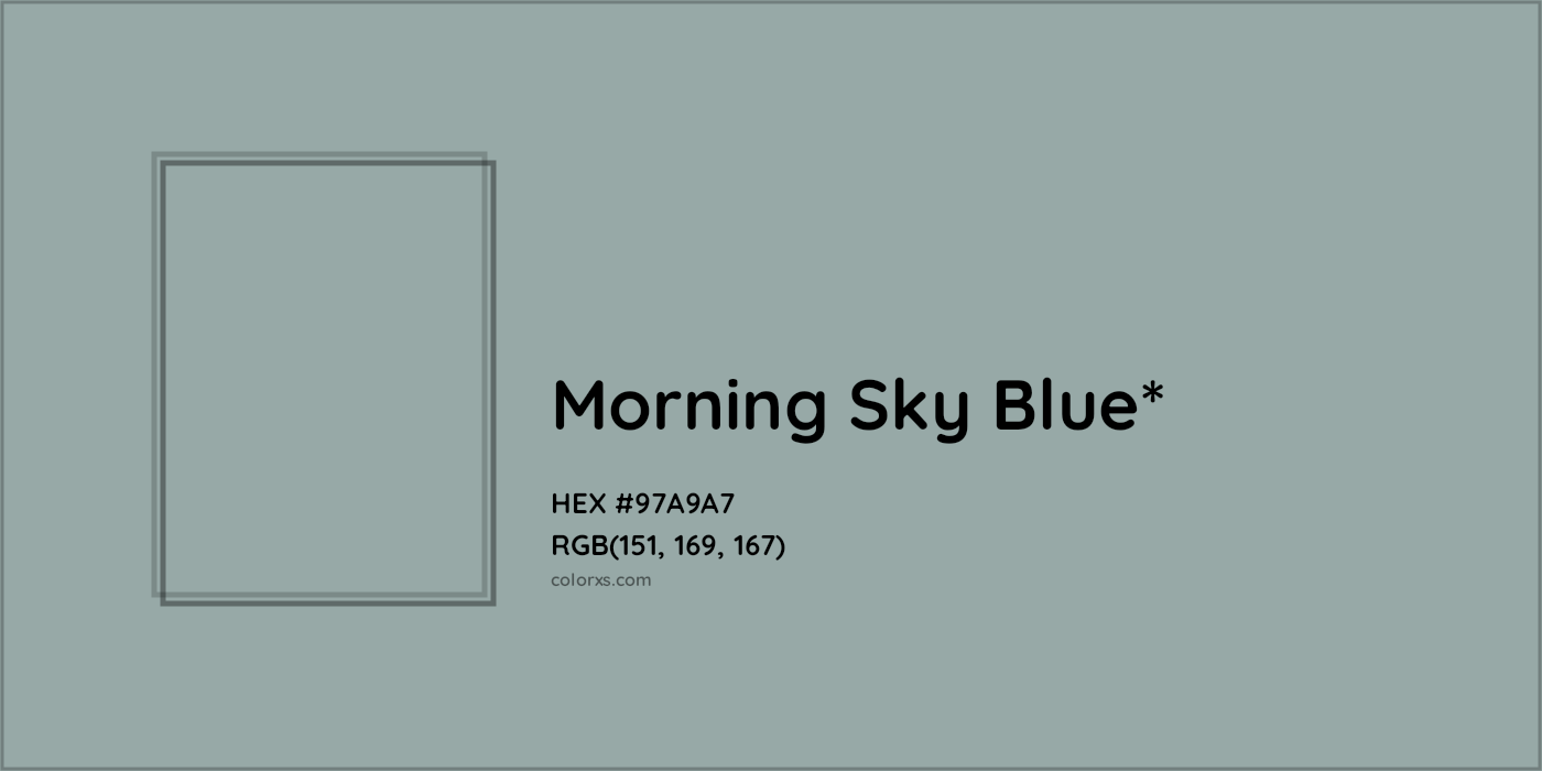 HEX #97A9A7 Color Name, Color Code, Palettes, Similar Paints, Images