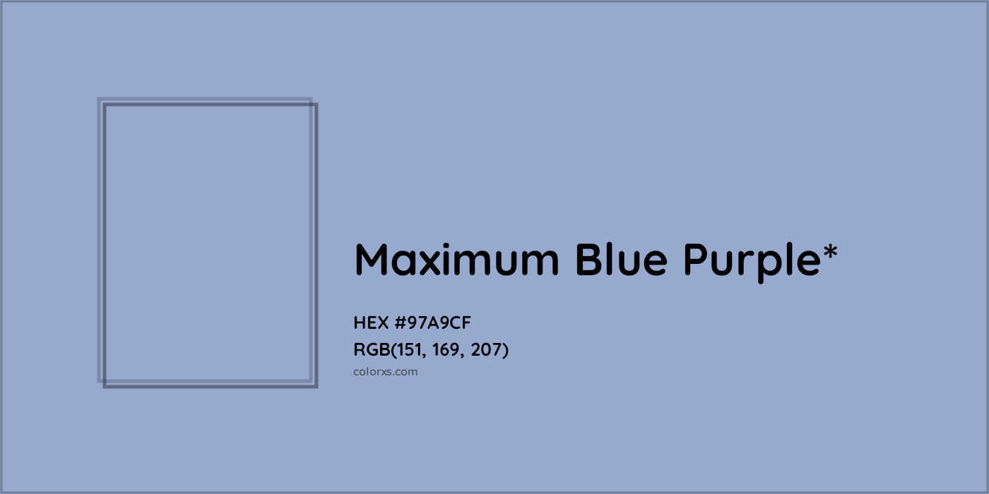 HEX #97A9CF Color Name, Color Code, Palettes, Similar Paints, Images