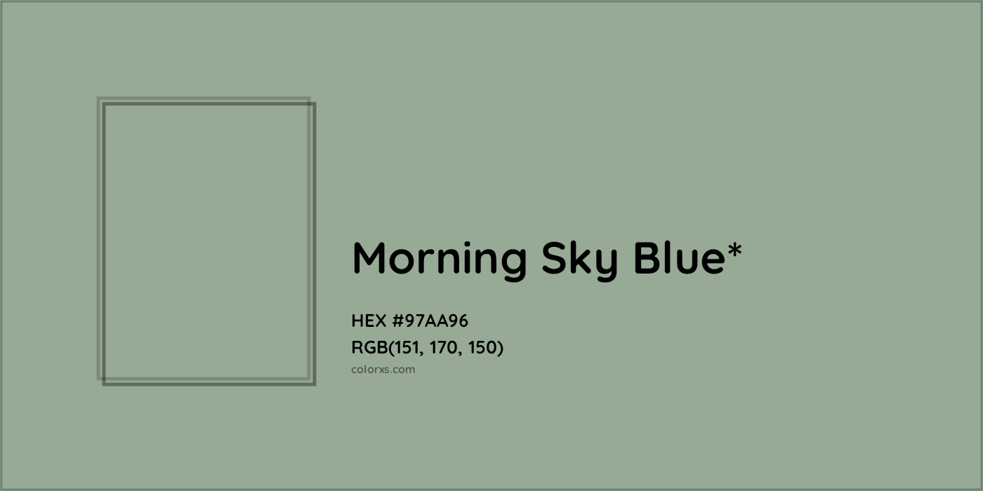HEX #97AA96 Color Name, Color Code, Palettes, Similar Paints, Images