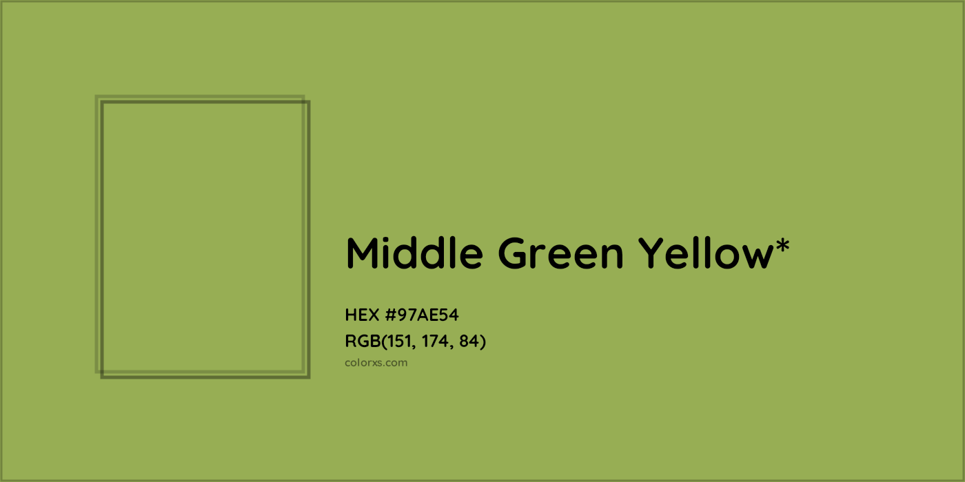 HEX #97AE54 Color Name, Color Code, Palettes, Similar Paints, Images