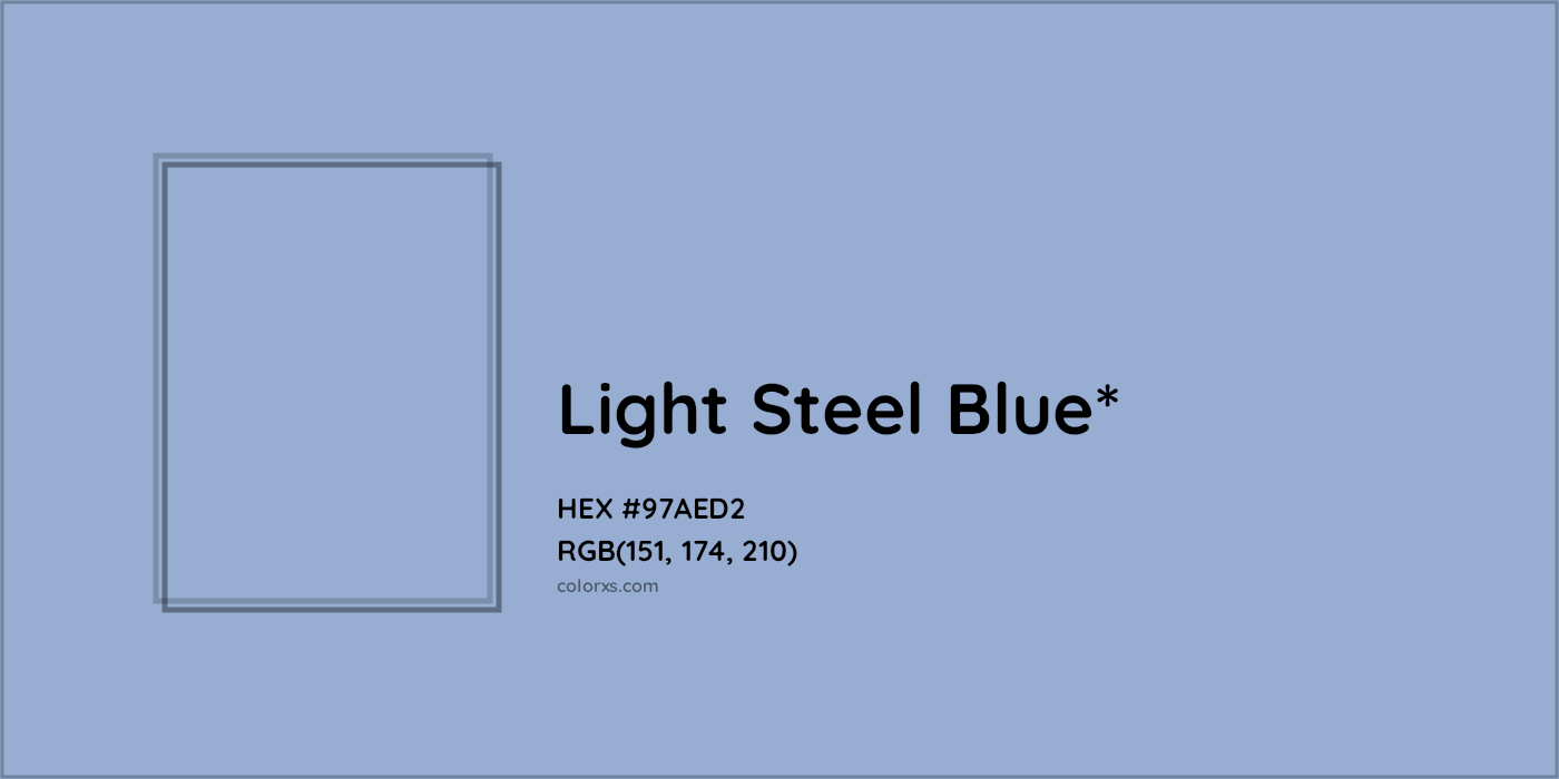 HEX #97AED2 Color Name, Color Code, Palettes, Similar Paints, Images
