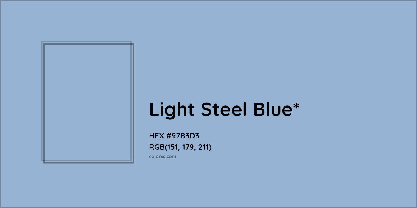 HEX #97B3D3 Color Name, Color Code, Palettes, Similar Paints, Images