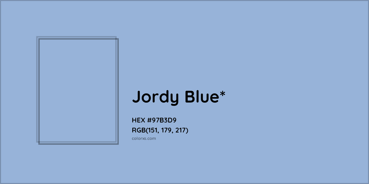HEX #97B3D9 Color Name, Color Code, Palettes, Similar Paints, Images