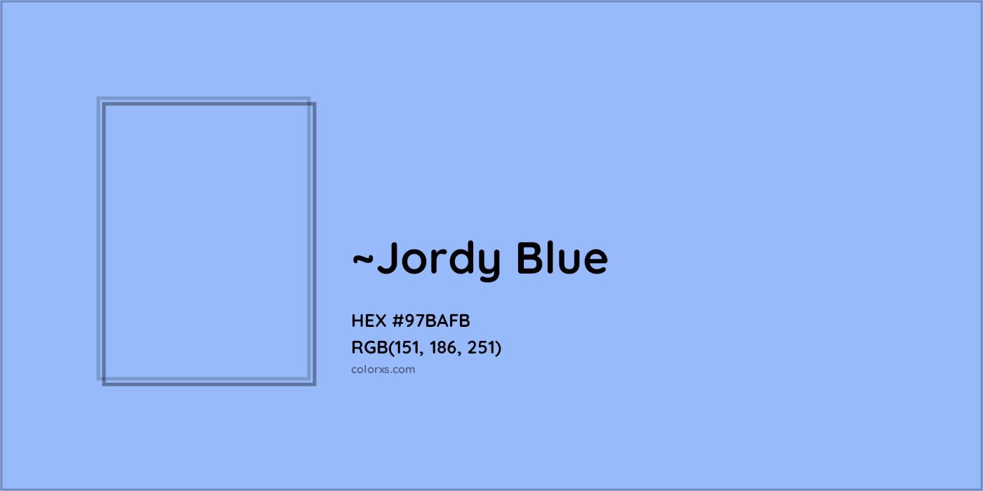 HEX #97BAFB Color Name, Color Code, Palettes, Similar Paints, Images