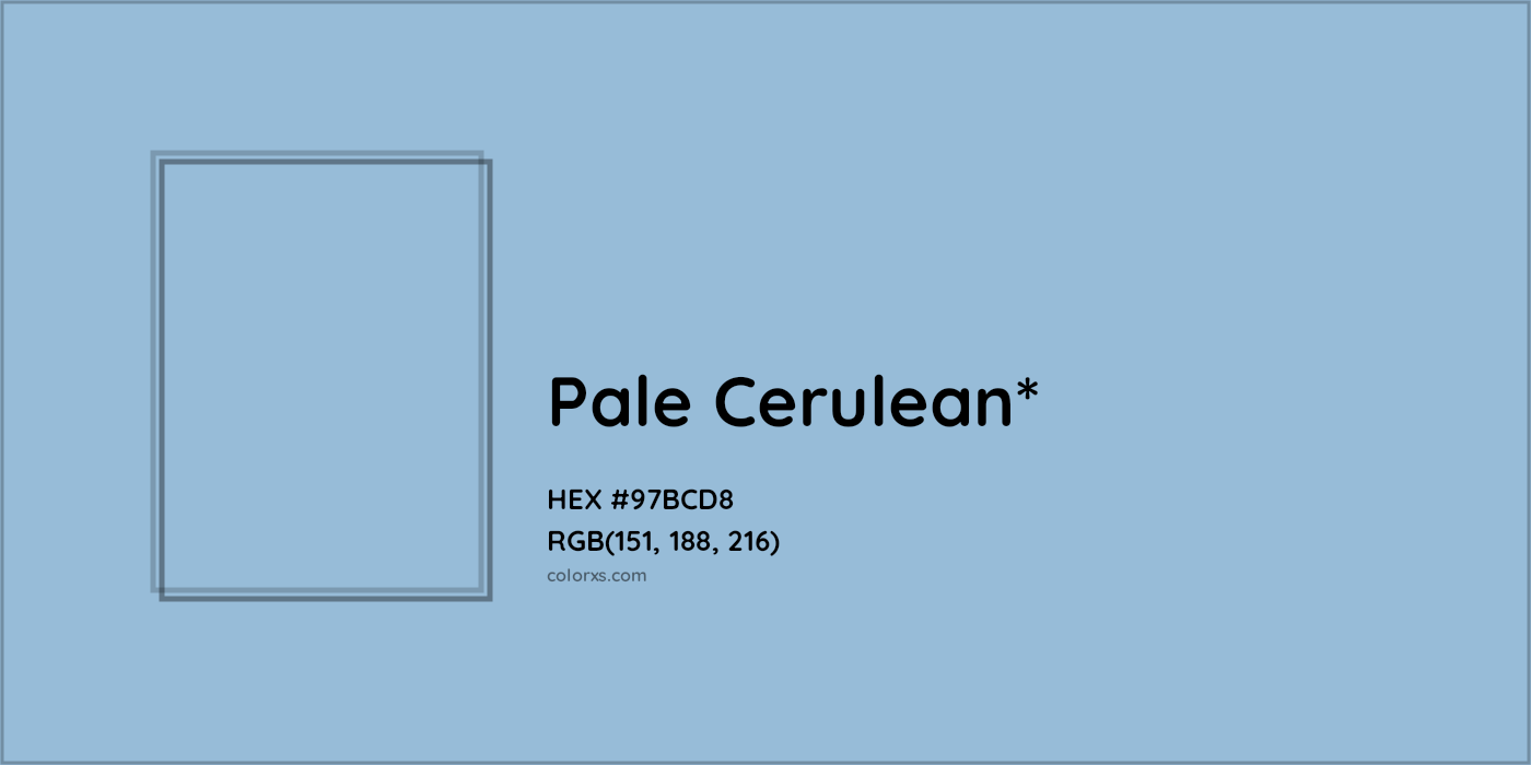 HEX #97BCD8 Color Name, Color Code, Palettes, Similar Paints, Images