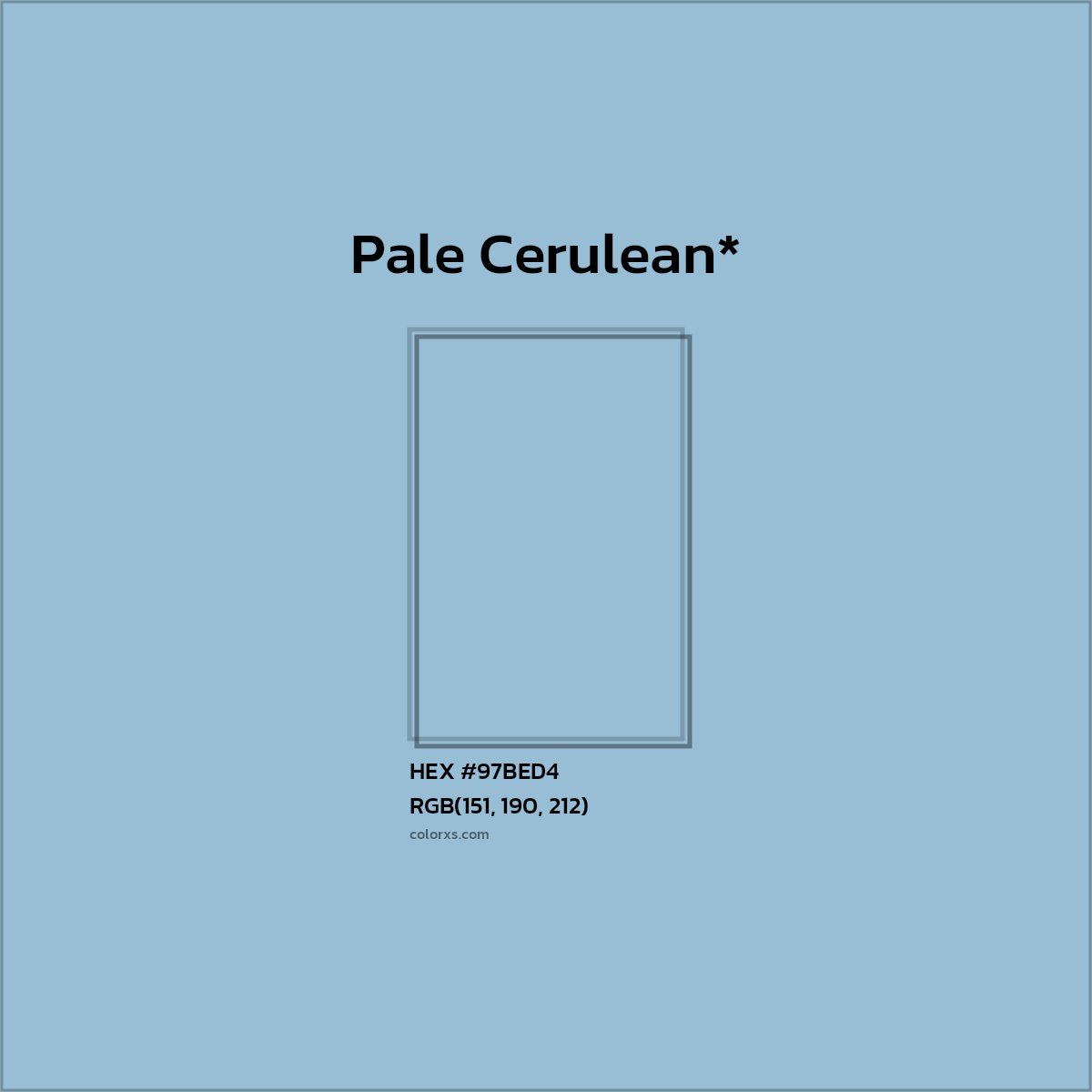 HEX #97BED4 Color Name, Color Code, Palettes, Similar Paints, Images