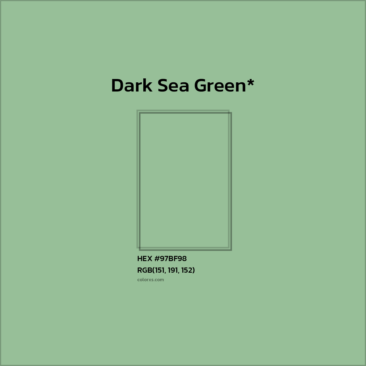 HEX #97BF98 Color Name, Color Code, Palettes, Similar Paints, Images