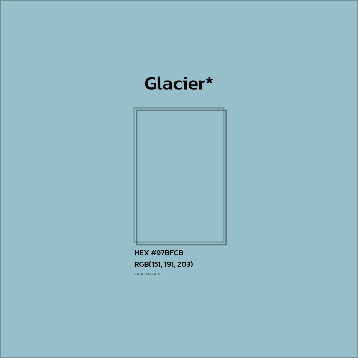 HEX #97BFCB Color Name, Color Code, Palettes, Similar Paints, Images