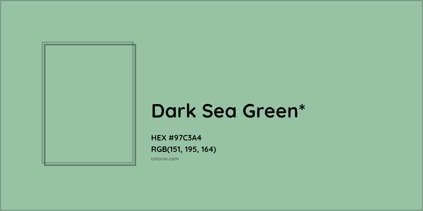 HEX #97C3A4 Color Name, Color Code, Palettes, Similar Paints, Images