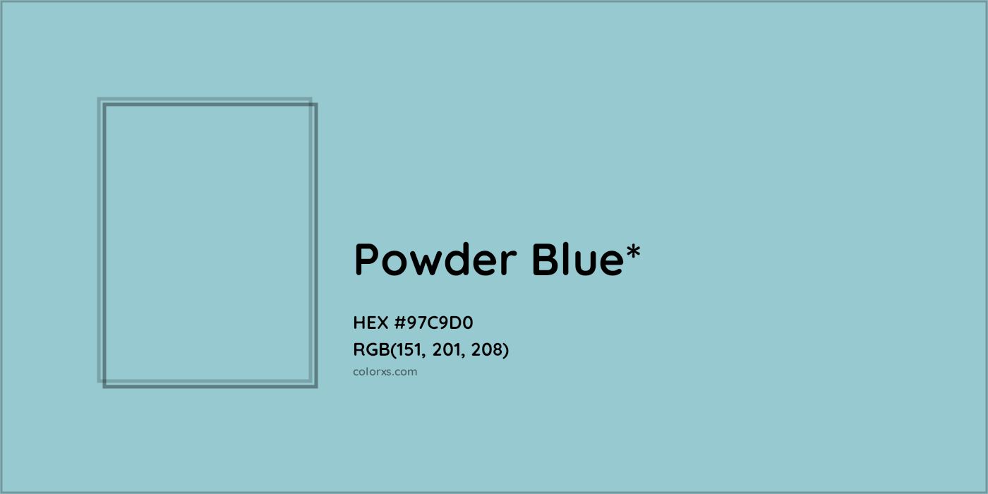 HEX #97C9D0 Color Name, Color Code, Palettes, Similar Paints, Images