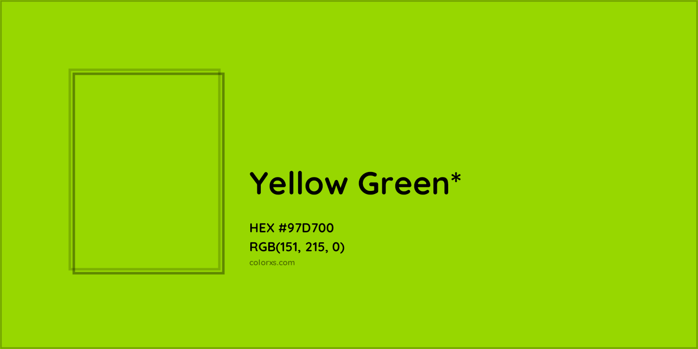HEX #97D700 Color Name, Color Code, Palettes, Similar Paints, Images